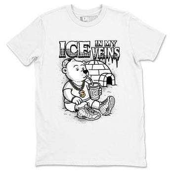 Ice In My Veins sneaker match t-shirt styled to complete your fit with the Air Foamposite One Triple White sneakers, graphic shirts in White 2.