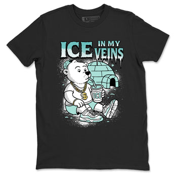 Ice In My Veins sneaker match t-shirt styled to complete your fit with the Air Jordan 11 Igloo sneakers, shown in Black 2.