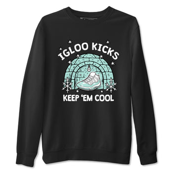 Igloo Kicks sneaker match t-shirt styled to complete your fit with the Air Jordan 11 Igloo sneakers, shown in Black 2.