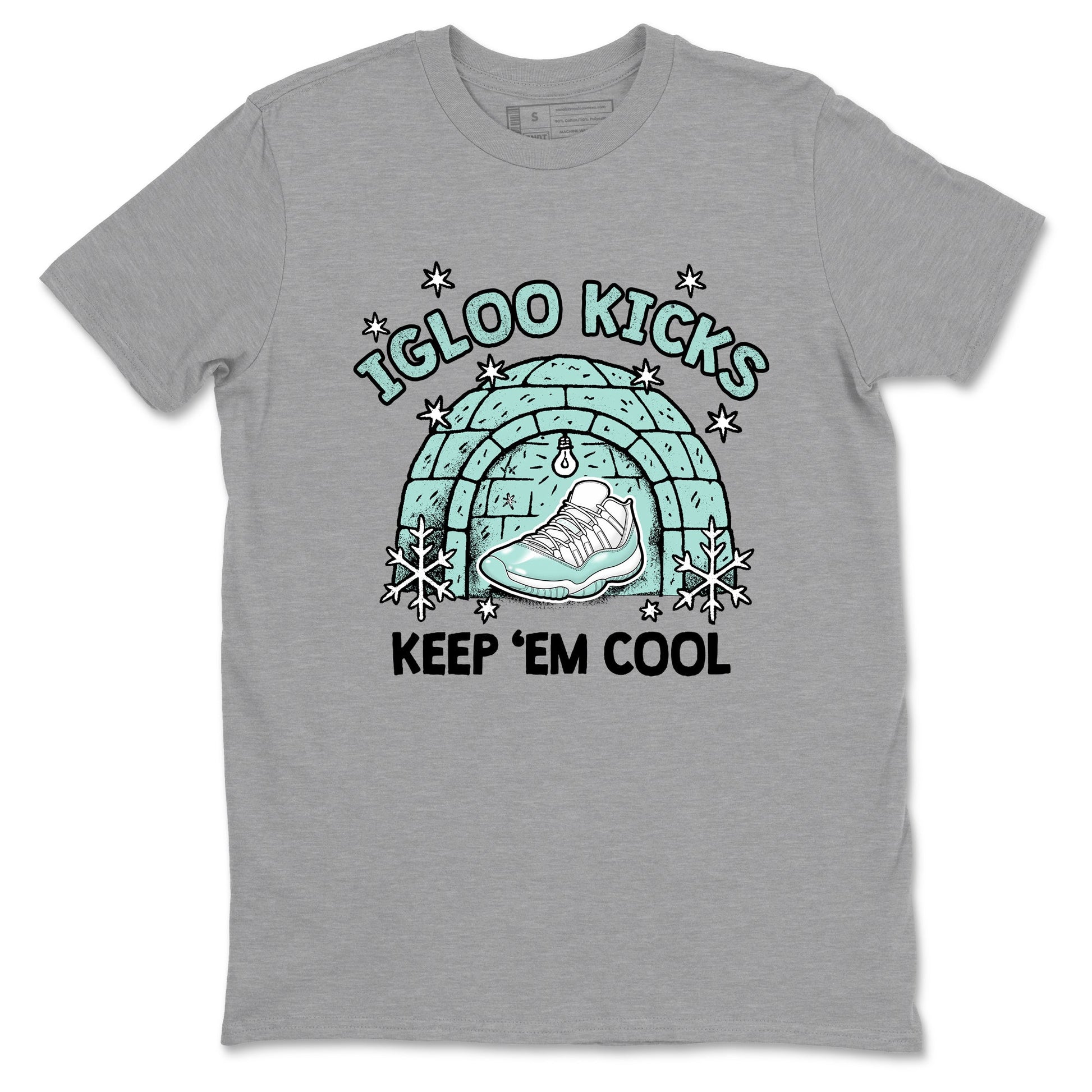 Igloo Kicks sneaker match t-shirt styled to complete your fit with the Air Jordan 11 Igloo sneakers, shown in Heather Grey 2.