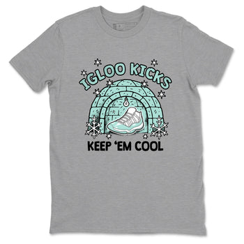 Igloo Kicks sneaker match t-shirt styled to complete your fit with the Air Jordan 11 Igloo sneakers, shown in Heather Grey 2.