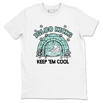 Igloo Kicks sneaker match t-shirt styled to complete your fit with the Air Jordan 11 Igloo sneakers, shown in White 2.