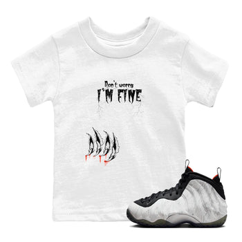 Foams One Jin shirts to match jordans I'm Fine sneaker match tees Air Foamposite One Jin match shoes to clothes SNRT Sneaker Tees Youth Baby White 1 tee