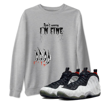 Foams One Jin shirts to match jordans I'm Fine sneaker match tees Air Foamposite One Jin match shoes to clothes SNRT Sneaker Tees unisex cotton Heather Grey 1 shirts