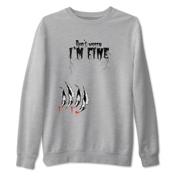 Foams One Jin shirts to match jordans I'm Fine sneaker match tees Air Foamposite One Jin match shoes to clothes SNRT Sneaker Tees unisex cotton Heather Grey 2 shirts