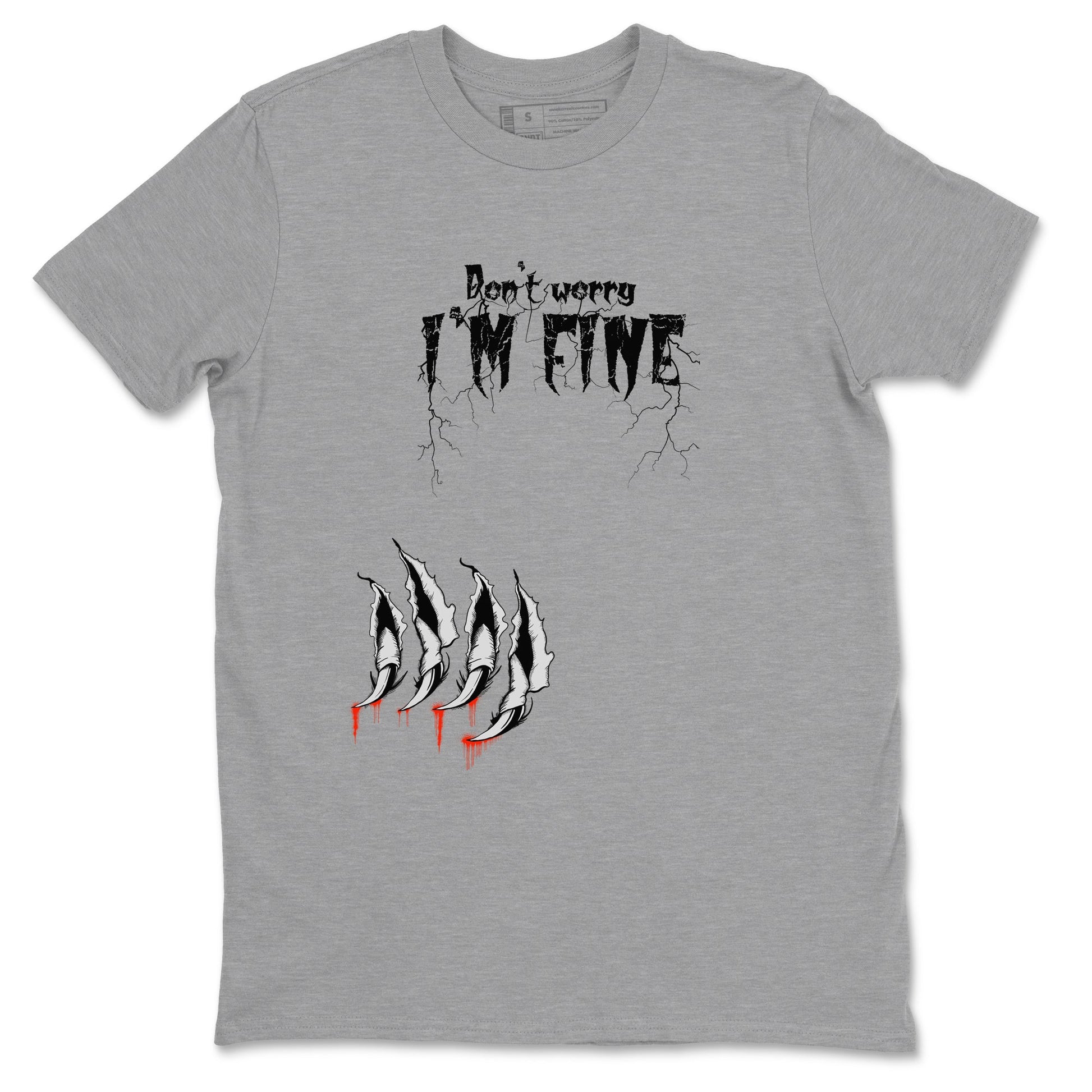 Foams One Jin shirts to match jordans I'm Fine sneaker match tees Air Foamposite One Jin match shoes to clothes SNRT Sneaker Tees unisex cotton Heather Grey 2 shirts