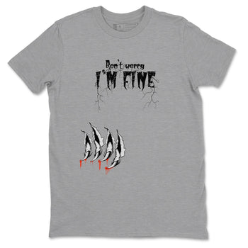Foams One Jin shirts to match jordans I'm Fine sneaker match tees Air Foamposite One Jin match shoes to clothes SNRT Sneaker Tees unisex cotton Heather Grey 2 shirts