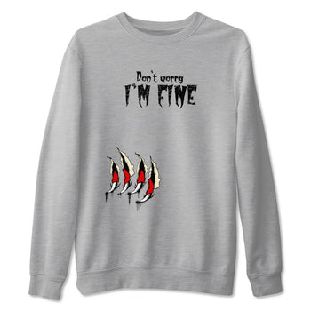 1s Black Toe Reimagined shirts to match jordans I'm Fine unique Halloween sneaker tee Air Jordan 1 Black Toe Reimagined SNRT Sneaker Release Tees unisex cotton Heather Grey 2 crew neck shirts