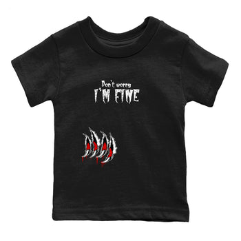 11s Bred Velvet shirts to match jordans I'm Fine unique Halloween sneaker tee Air Jordan 11 Bred Velvet SNRT Sneaker Release Tees Youth Baby Black 2 crew neck shirts