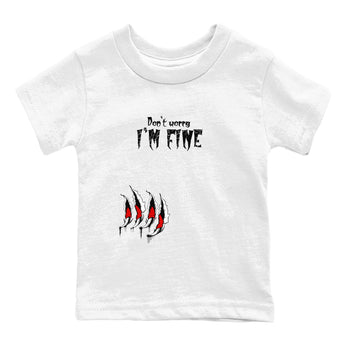 11s Bred Velvet shirts to match jordans I'm Fine unique Halloween sneaker tee Air Jordan 11 Bred Velvet SNRT Sneaker Release Tees Youth Baby White 2 crew neck shirts