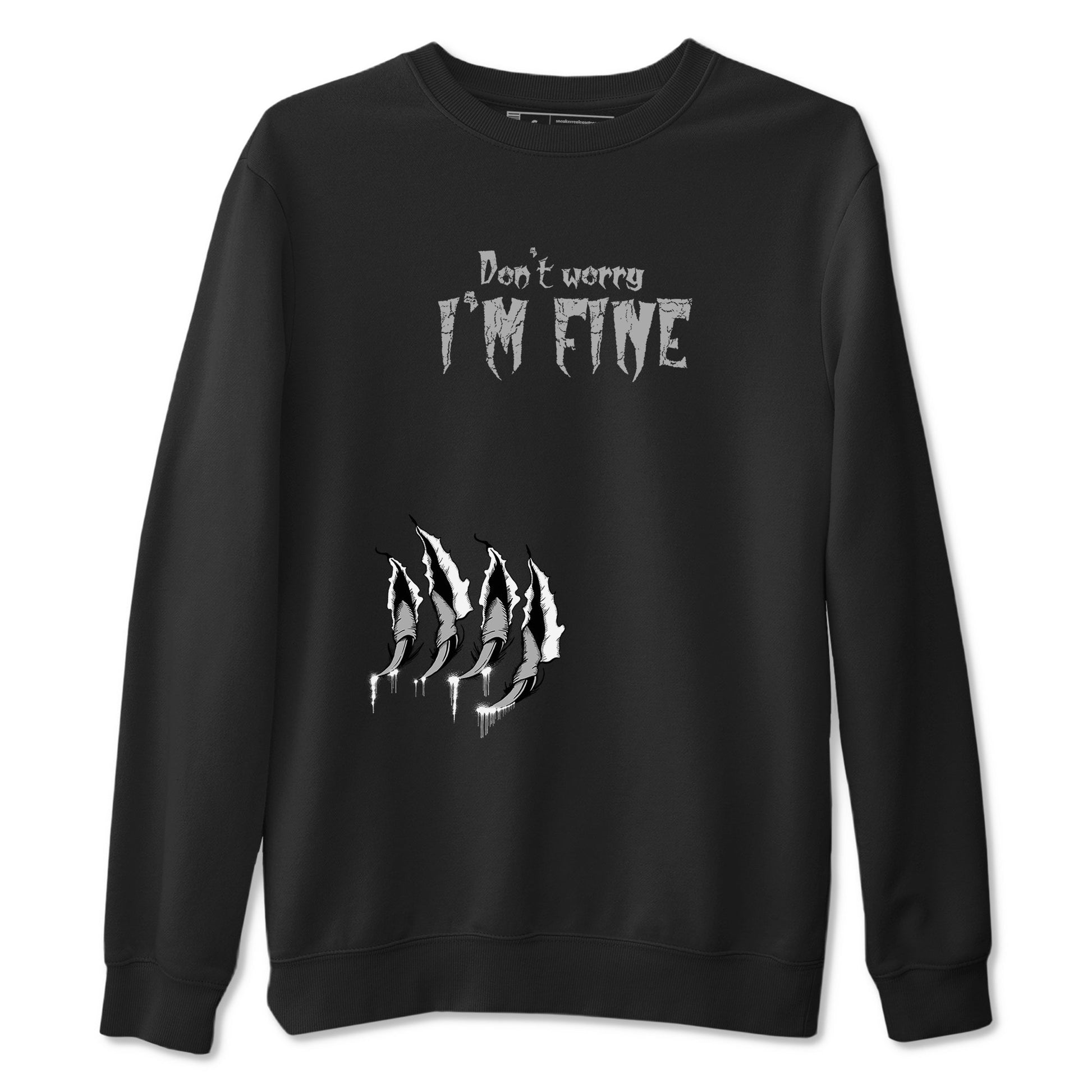 12s Black Wolf Grey shirts to match jordans I'm Fine unique Halloween sneaker tee 12s Baron SNRT Sneaker Release Tees unisex cotton Black 2 crew neck shirts