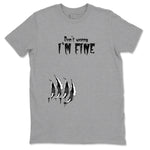 12s Black Wolf Grey shirts to match jordans I'm Fine unique Halloween sneaker tee 12s Baron SNRT Sneaker Release Tees unisex cotton Heather Grey 2 crew neck shirts