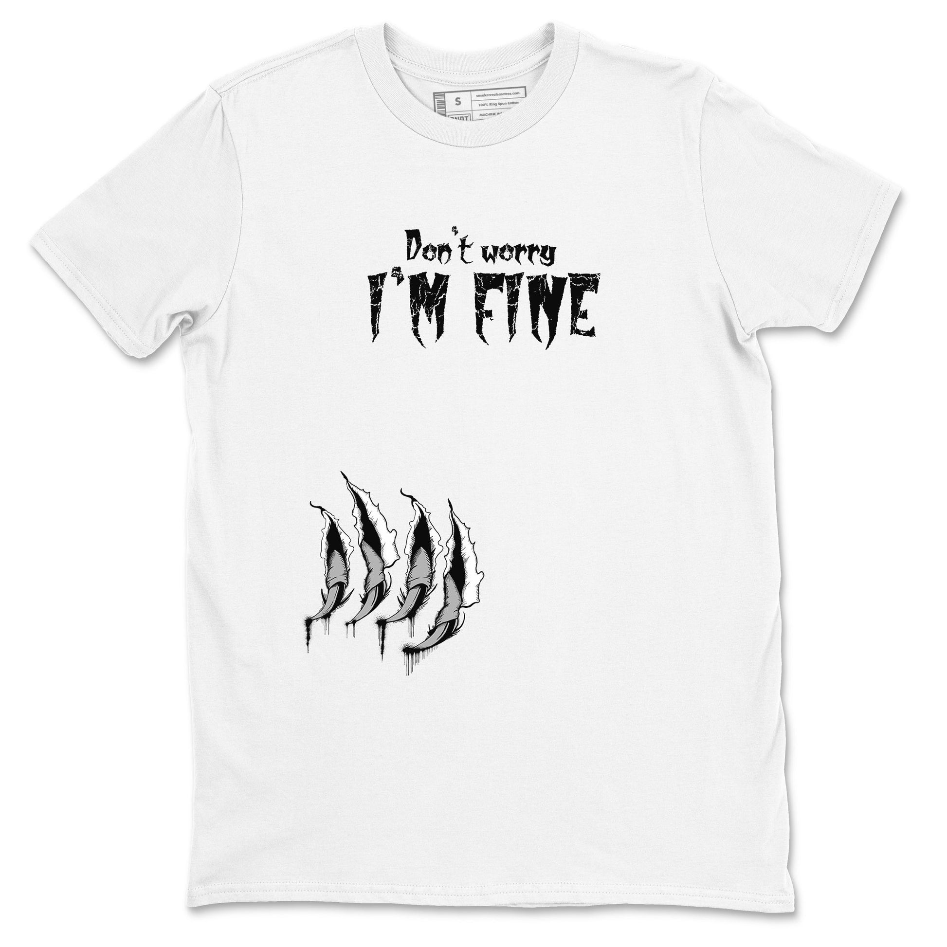 12s Black Wolf Grey shirts to match jordans I'm Fine unique Halloween sneaker tee 12s Baron SNRT Sneaker Release Tees unisex cotton White 2 crew neck shirts