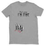 3s Cement Grey shirts to match jordans I'm Fine unique Halloween sneaker tee Air Jordan 3 Cement Grey SNRT Sneaker Release Tees unisex cotton Heather Grey 2 crew neck shirts