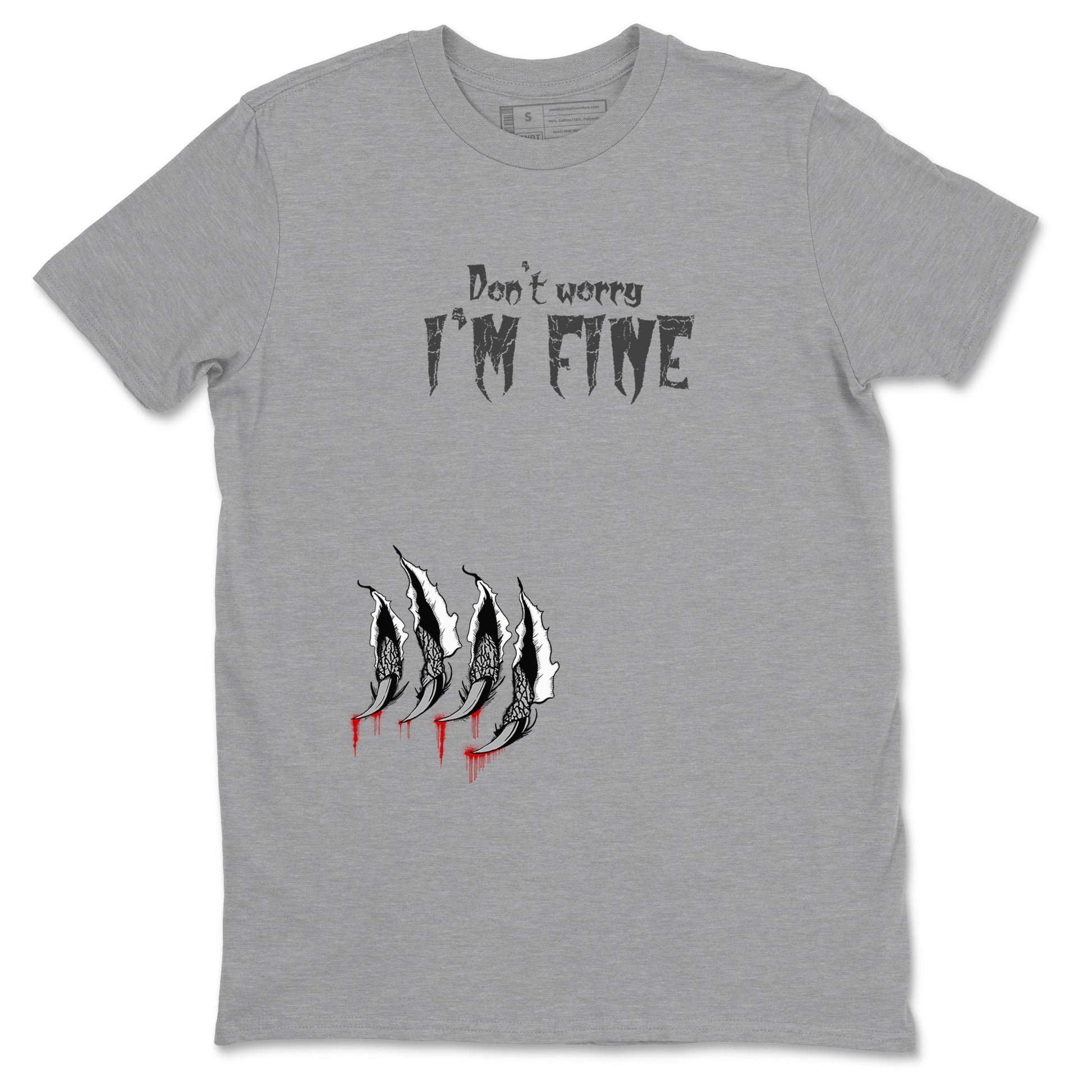 3s Cement Grey shirts to match jordans I'm Fine unique Halloween sneaker tee Air Jordan 3 Cement Grey SNRT Sneaker Release Tees unisex cotton Heather Grey 2 crew neck shirts