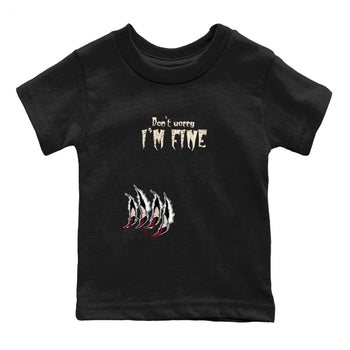 4s A Ma Maniere x Fossil Stone shirts to match jordans I'm Fine unique Halloween sneaker tee 4s A Ma Maniere x Fossil Stone match shoes to clothes SNRT Sneaker Tees Youth Baby Black 2 tee