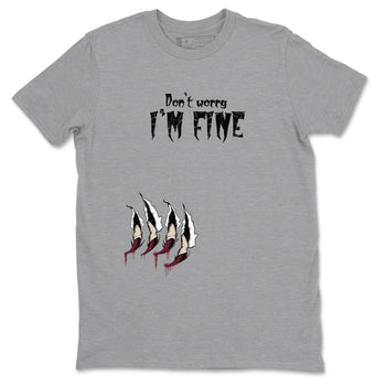 4s A Ma Maniere x Fossil Stone shirts to match jordans I'm Fine unique Halloween sneaker tee 4s A Ma Maniere x Fossil Stone match shoes to clothes SNRT Sneaker Tees unisex cotton Heather Grey 2 shirts