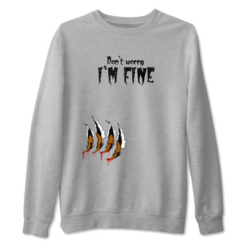 5s Archaeo Brown shirts to match jordans I'm Fine sneaker match tees Air Jordan 5 Archaeo Brown match shoes to clothes SNRT Sneaker Tees unisex cotton Heather Grey 2 shirts