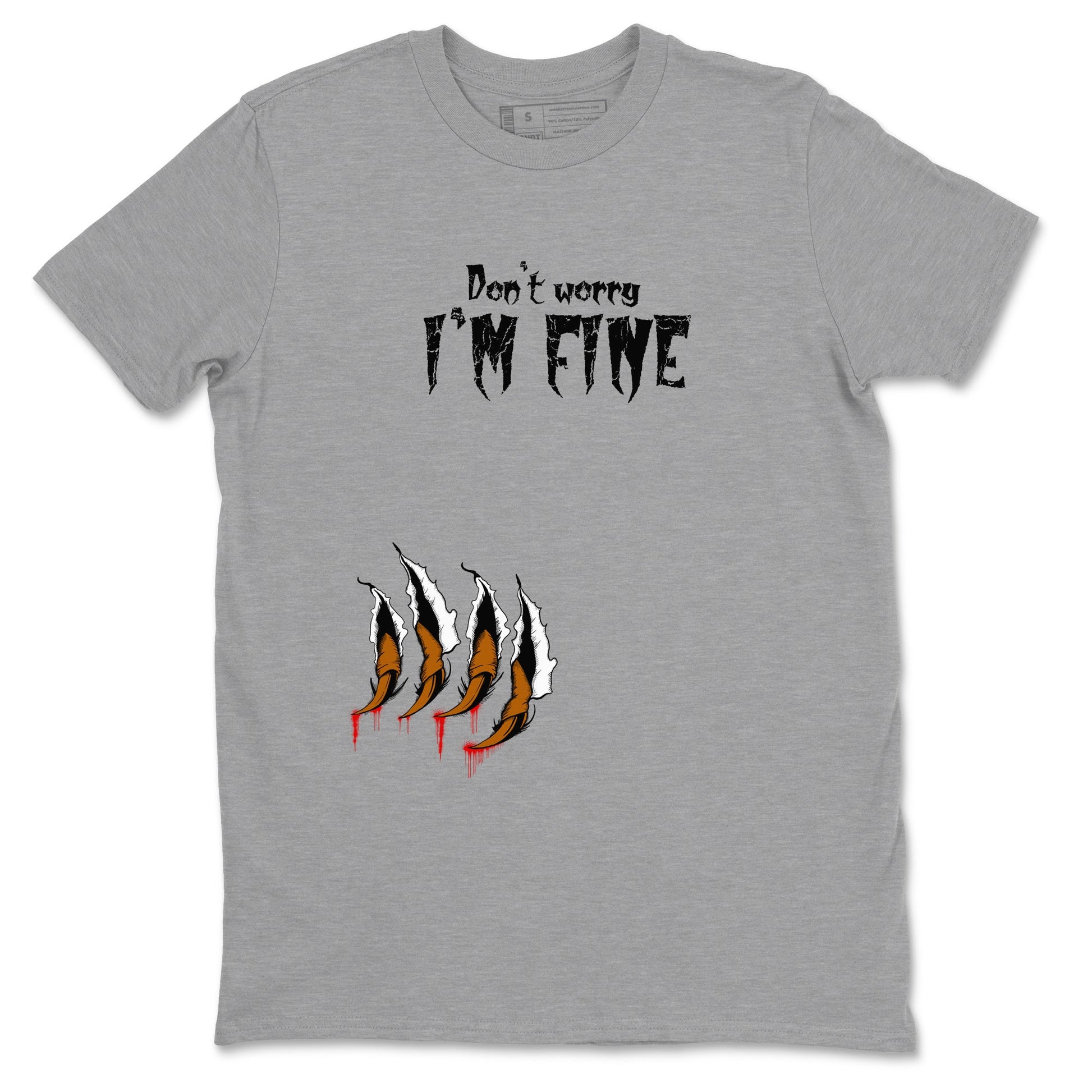 5s Archaeo Brown shirts to match jordans I'm Fine sneaker match tees Air Jordan 5 Archaeo Brown match shoes to clothes SNRT Sneaker Tees unisex cotton Heather Grey 2 shirts