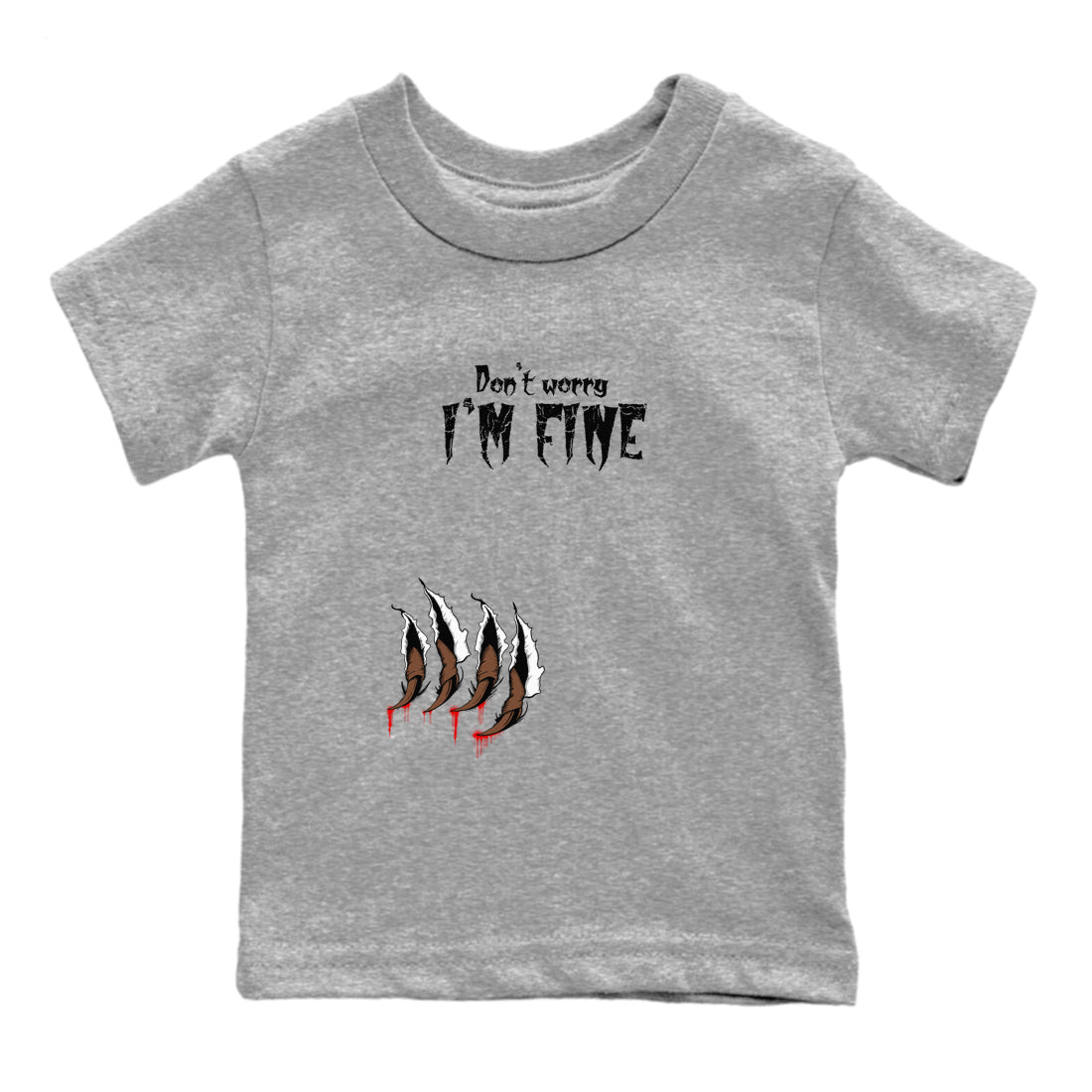 9s Olive shirts to match jordans I'm Fine sneaker match tees Air Jordan 9 Olive match shoes to clothes SNRT Sneaker Tees Youth Baby Heather Grey 2 tee