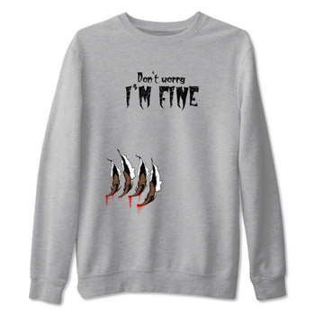 9s Olive shirts to match jordans I'm Fine sneaker match tees Air Jordan 9 Olive match shoes to clothes SNRT Sneaker Tees unisex cotton Heather Grey 2 shirts