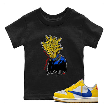 1s Travis Scott Canary shirt to match jordans I'm Untouchable sneaker tees Air Jordan 1 Travis Scott Canary SNRT sneaker release tees baby toddler Black 1 cotton Shirt