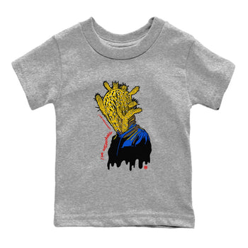 1s Travis Scott Canary shirt to match jordans I'm Untouchable sneaker tees Air Jordan 1 Travis Scott Canary SNRT sneaker release tees baby toddler Heather Grey 2 cotton Shirt