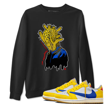 1s Travis Scott Canary shirt to match jordans I'm Untouchable sneaker tees Air Jordan 1 Travis Scott Canary SNRT Sneaker Release Tees unisex cotton Black 1 crew neck shirt