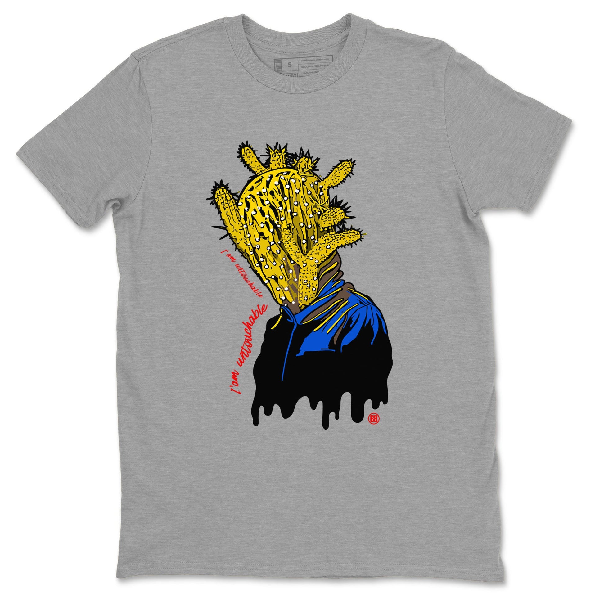 1s Travis Scott Canary shirt to match jordans I'm Untouchable sneaker tees Air Jordan 1 Travis Scott Canary SNRT Sneaker Release Tees unisex cotton Heather Grey 2 crew neck shirt