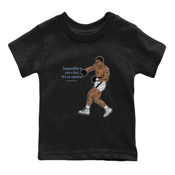 11 Columbia shirts to match jordans impossible is not a fact it's an opinion sneaker match tees 11s Retro Legend Blue Columbia SNRT Sneaker Tees streetwear brand Baby and Youth Black 2 cotton tee