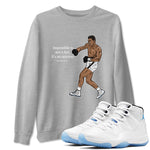 11 Columbia shirts to match jordans impossible is not a fact it's an opinion sneaker match tees 11s Retro Legend Blue Columbia SNRT Sneaker Tees streetwear brand Heather Grey 1 unisex cotton tee