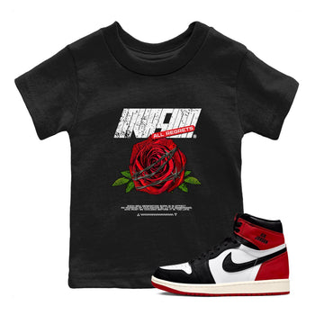 Air Jordan 1 High OG Black Toe Reimagined shirts to match jordans Invasions sneaker match tees 1s Black Toe Reimagined Sneaker Shirts SNRT Sneaker Tees streetwear brand Baby and Youth Black 1 cotton tee