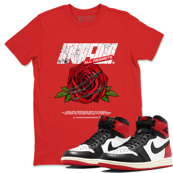 Air Jordan 1 High OG Black Toe Reimagined shirts to match jordans Invasions sneaker match tees 1s Black Toe Reimagined Sneaker Shirts SNRT Sneaker Tees streetwear brand Red 1 unisex cotton tee