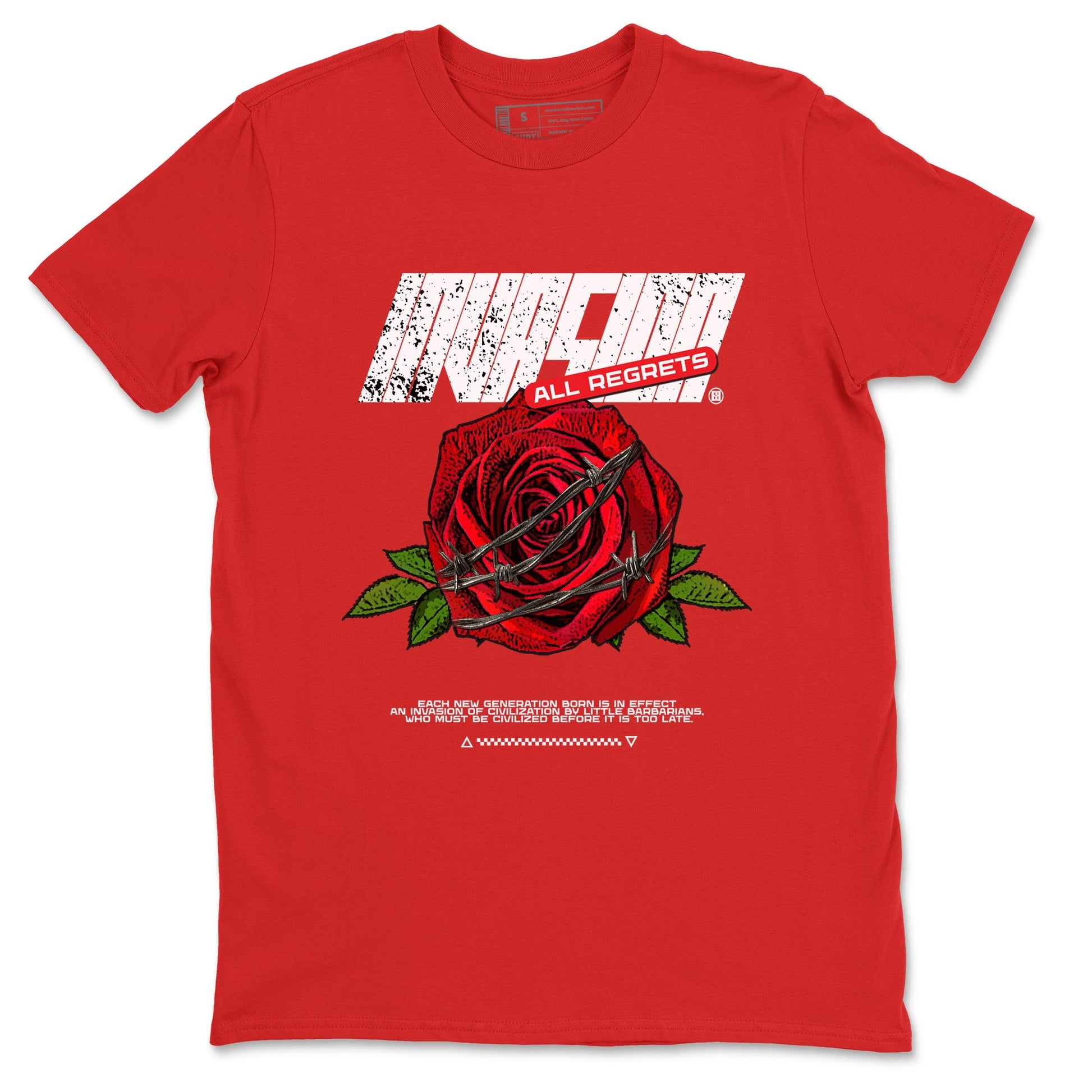 Air Jordan 1 High OG Black Toe Reimagined shirts to match jordans Invasions sneaker match tees 1s Black Toe Reimagined Sneaker Shirts SNRT Sneaker Tees streetwear brand Red 2 unisex cotton tee