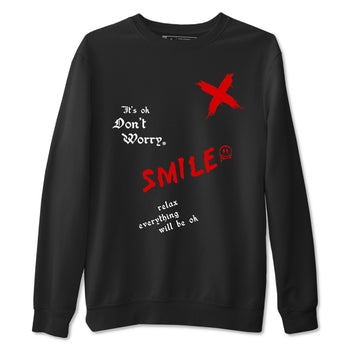 1s Black Toe Reimagined shirts to match jordans It's Ok Don't Worry sneaker match tees Air Jordan 1 Black Toe Reimagined SNRT Sneaker Release Tees unisex cotton Black 2 crew neck shirts