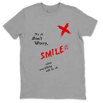 1s Black Toe Reimagined shirts to match jordans It's Ok Don't Worry sneaker match tees Air Jordan 1 Black Toe Reimagined SNRT Sneaker Release Tees unisex cotton Heather Grey 2 crew neck shirts