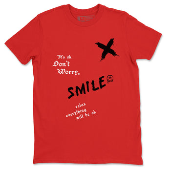 1s Black Toe Reimagined shirts to match jordans It's Ok Don't Worry sneaker match tees Air Jordan 1 Black Toe Reimagined SNRT Sneaker Release Tees unisex cotton Red 2 crew neck shirts