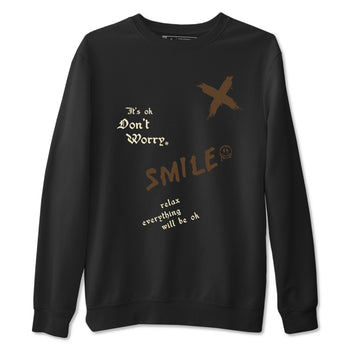 1s Mocha shirts to match jordans It's Ok Don't Worry sneaker match tees Air Jordan 1 Mocha SNRT Sneaker Release Tees unisex cotton Black 2 crew neck shirts