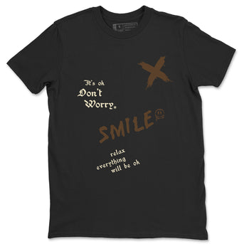 1s Mocha shirts to match jordans It's Ok Don't Worry sneaker match tees Air Jordan 1 Mocha SNRT Sneaker Release Tees unisex cotton Black 2 crew neck shirts