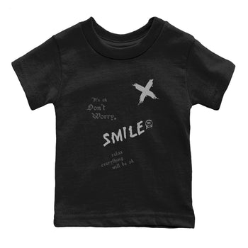 12s Black Wolf Grey shirts to match jordans It's Ok Don't Worry sneaker match tees Air Jordan 12 Black Wolf Grey SNRT Sneaker Release Tees Youth Baby Black 2 crew neck shirts