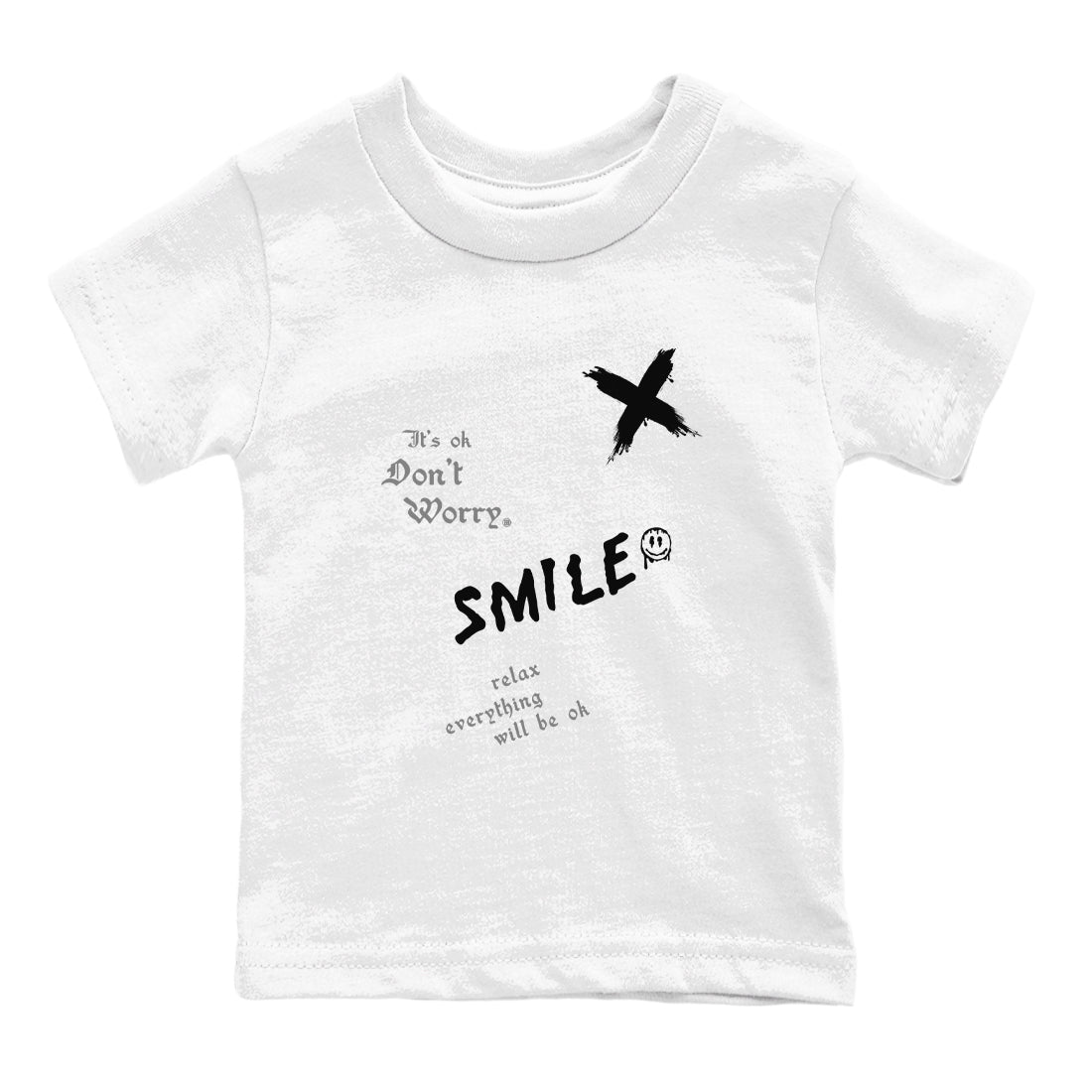 12s Black Wolf Grey shirts to match jordans It's Ok Don't Worry sneaker match tees Air Jordan 12 Black Wolf Grey SNRT Sneaker Release Tees Youth Baby White 2 crew neck shirts