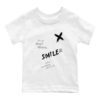 12s Black Wolf Grey shirts to match jordans It's Ok Don't Worry sneaker match tees Air Jordan 12 Black Wolf Grey SNRT Sneaker Release Tees Youth Baby White 2 crew neck shirts