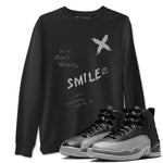 12s Black Wolf Grey shirts to match jordans It's Ok Don't Worry sneaker match tees Air Jordan 12 Black Wolf Grey SNRT Sneaker Release Tees unisex cotton Black 1 crew neck shirts