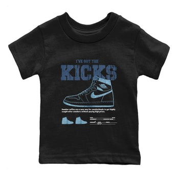 AJ1 Denim shirts to match jordans I've Got The Kicks sneaker match tees Air Jordan 1 Denim SNRT Sneaker Tees streetwear brand Baby and Youth Black 2 cotton tee