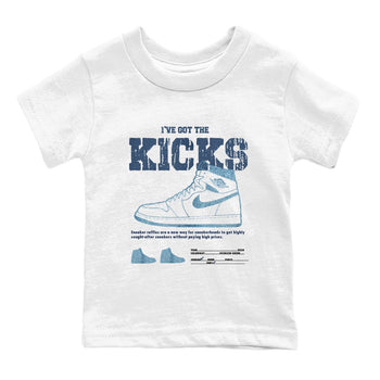 AJ1 Denim shirts to match jordans I've Got The Kicks sneaker match tees Air Jordan 1 Denim SNRT Sneaker Tees streetwear brand Baby and Youth White 2 cotton tee