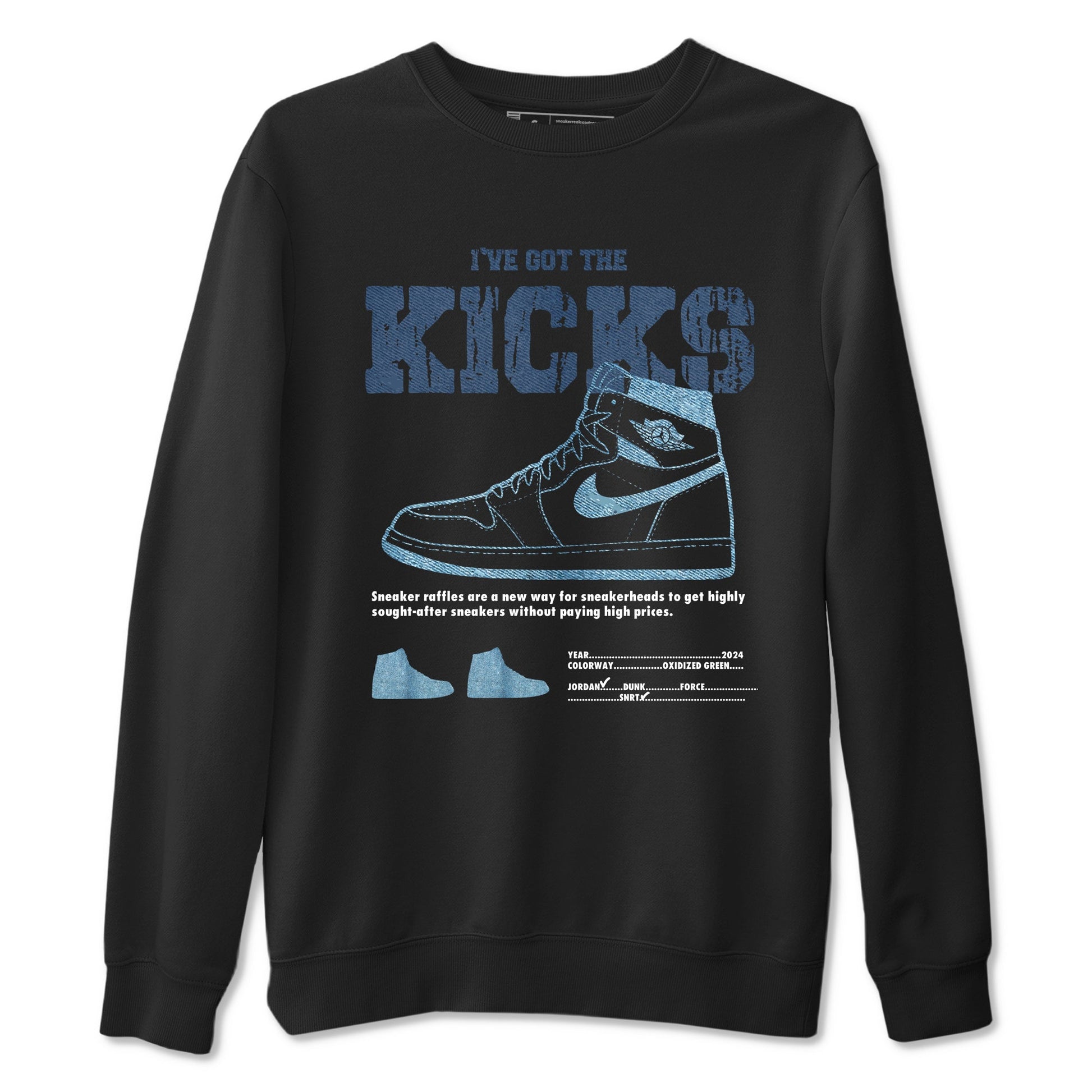 AJ1 Denim shirts to match jordans I've Got The Kicks sneaker match tees Air Jordan 1 Denim SNRT Sneaker Tees streetwear brand Black 2 unisex cotton tee
