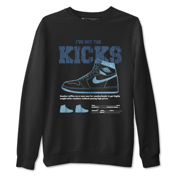 AJ1 Denim shirts to match jordans I've Got The Kicks sneaker match tees Air Jordan 1 Denim SNRT Sneaker Tees streetwear brand Black 2 unisex cotton tee