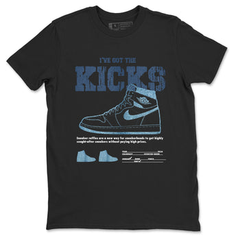 AJ1 Denim shirts to match jordans I've Got The Kicks sneaker match tees Air Jordan 1 Denim SNRT Sneaker Tees streetwear brand Black 2 unisex cotton tee