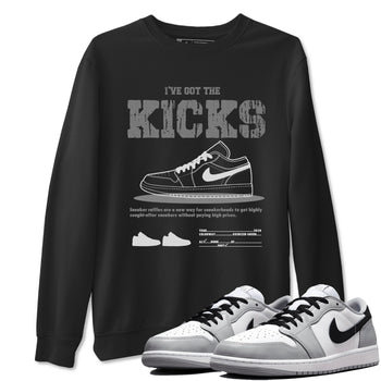 AJ1 Wolf Grey shirts to match jordans I've Got the Kicks sneaker match tees Air Jordan 1 Wolf Grey SNRT Sneaker Tees streetwear brand Black 1 unisex cotton tee