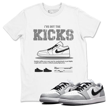 AJ1 Wolf Grey shirts to match jordans I've Got the Kicks sneaker match tees Air Jordan 1 Wolf Grey SNRT Sneaker Tees streetwear brand White 1 unisex cotton tee